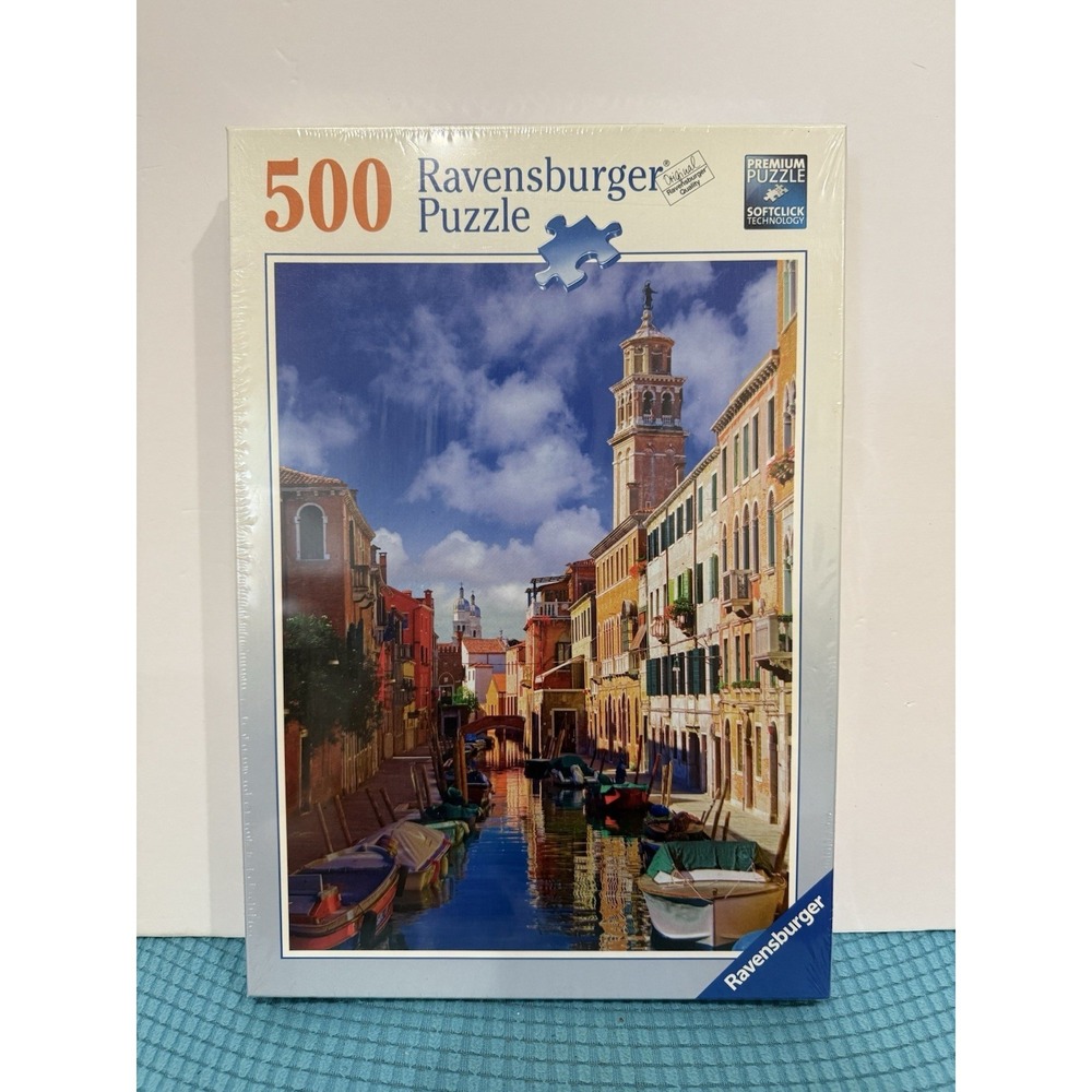 Ravensburger 500 Piece Jigsaw Puzzle "In Venice" Italy Canal Water- Sealed